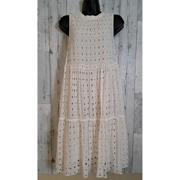 Lilly Pulitzer INDIRA Swing DRESS Resort SNOW White Eyelet - Picture 3 of 11